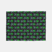 ネオングリーン8ボール フリースブランケット (正面(横))