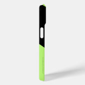 ネオングリーン&ブラック、1ストライプ人の、名前、ミニマル Case-Mate iPhoneケース (裏面 / 右)