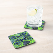 「ネオングリーン&ブルーラブ」コースター コースター (右側)