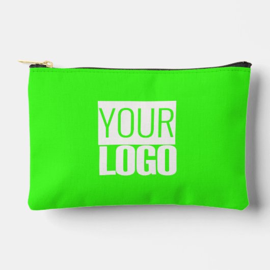 ネオングリーン – ロゴの追加 アクセサリーポーチ (正面)