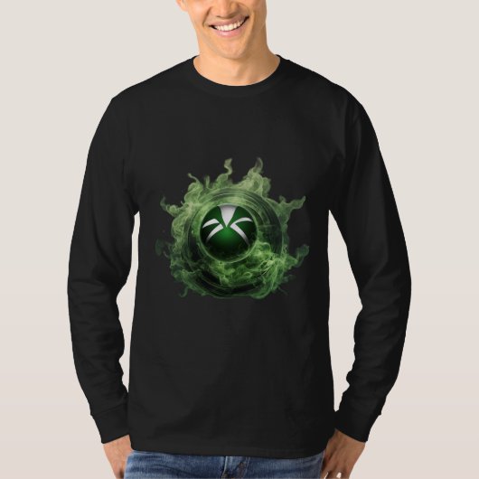 ネオングリーンXboxスモークTシャツデザイン Tシャツ (正面)