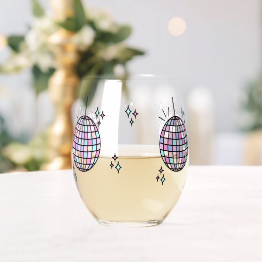 ネオングルービーディスコボール ステムなしワイングラス (インサイチュ (ウェディング))