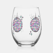 ネオングルービーディスコボール ステムなしワイングラス (左)