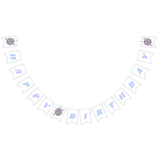 ネオングルービーディスコボール バンティングフラッグ (全)