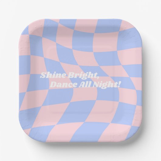 ネオングルーヴィディスコ誕生日 ペーパープレート (正面)