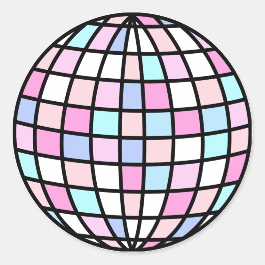 ネオングルーヴィディスコ誕生日 ラウンドシール (正面)