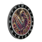 ネオングローとゴールデンサンセットサーファー ダーツボード (正面左)