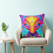 ネオングローと銀河のサイボーグエイリアン クッション (椅子)