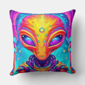 ネオングローと銀河のサイボーグエイリアン クッション (裏面)