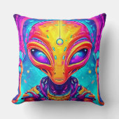 ネオングローと銀河のサイボーグエイリアン クッション (正面)