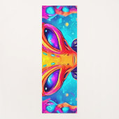 ネオングローと銀河のサイボーグエイリアン ヨガマット (正面)