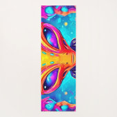 ネオングローと銀河のサイボーグエイリアン ヨガマット (裏面)