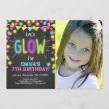 ネオングローインザダーク誕生日招待