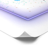 ネオングローカッコいいウェルカム結婚のサイン ポスター (角)