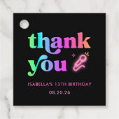 ネオングローカラオケ誕生日メッセージカード フェイバータグ (正面)