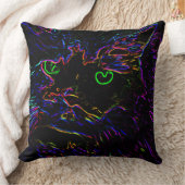 ネオングローキャット クッション (ブランケット)
