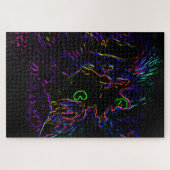 ネオングローキャット ジグソーパズル (横)