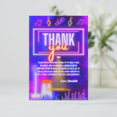 ネオングローサインカラオケバースデーパーティーありがとう カード (スタンド正面)