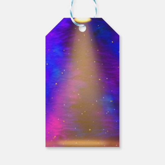 ネオングローサインカラオケバースデーパーティーありがとう ギフトタグ (裏面)