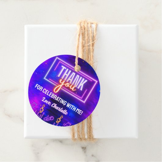 ネオングローサインカラオケバースデーパーティーありがとう フェイバータグ (インサイチュ)