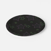 ネオングロースターズパーティープレート ペーパープレート (アングル)