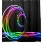 ネオングロースティックサークルシャワーカーテン シャワーカーテン (正面)