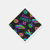 ネオングロースティック甘い16名前ID760 スタンダードカクテルナプキン (角)