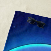 ネオングロースマイリーフェイス ビーチタオル (インサイチュ)