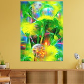 ネオングローダンデオンズインドリームガーデン キャンバスプリント (インサイチュ (リビング))