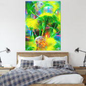 ネオングローダンデオンズインドリームガーデン キャンバスプリント (インサイチュ (寝室))