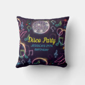 ネオングローディスコダンスバースデーパーティー クッション (裏面)