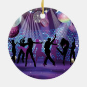 ネオングローディスコダンスバースデーパーティー セラミックオーナメント (裏面)