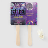 ネオングローディスコダンスバースデーパーティー ハンドファン (正面&裏面)