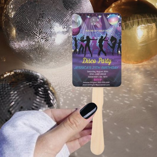 ネオングローディスコダンスバースデーパーティー ハンドファン