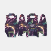 ネオングローディスコダンスバースデーパーティー フェイバーボックス (折り畳みなし)