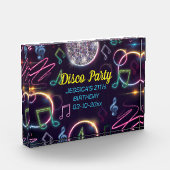 ネオングローディスコダンスバースデーパーティー フォトブロック (左)