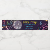 ネオングローディスコダンスバースデーパーティー ペットボトルラベル (シングルラベル)