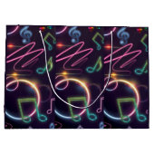 ネオングローディスコダンスバースデーパーティー ラージペーパーバッグ (裏面)