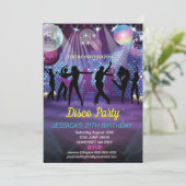 ネオングローディスコダンスバースデーパーティー 招待状 (スタンド正面)
