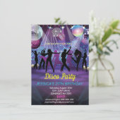 ネオングローディスコダンスバースデーパーティー 招待状 (スタンド正面)