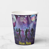 ネオングローディスコダンスバースデーパーティー 紙コップ (裏面)