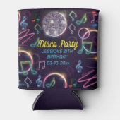 ネオングローディスコダンスバースデーパーティー 缶クーラー (正面)