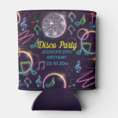 ネオングローディスコダンスバースデーパーティー 缶クーラー (裏面)