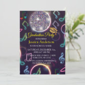 ネオングローディスコボール卒業パーティー 招待状 (スタンド正面)