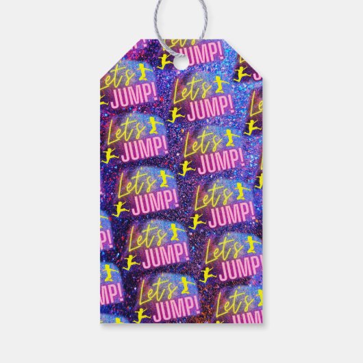 ネオングロートランポリン跳び上げパーティーありがとうございました ギフトタグ (裏面)