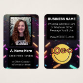 ネオングローナイトクラブバーコンサートVIPイベントスタッフ (正面&裏面)