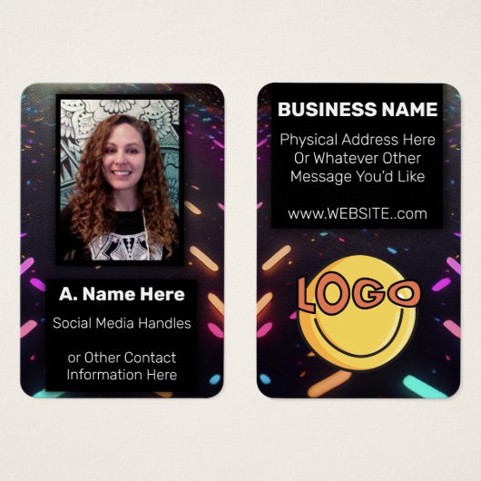 ネオングローナイトクラブバーコンサートVIPイベントスタッフ (正面&裏面)