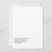 ネオングローバースデーパーティーへの招待 招待状 (裏面)