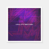 ネオングローバースデーパーティーアーバンクラブナプキンス スタンダードカクテルナプキン (正面)