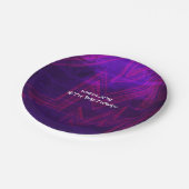 ネオングローバースデーパーティーアーバンクラブプレート ペーパープレート (アングル)